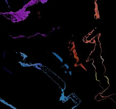 Fractal background. Abstract design pattern. Multicolored mixed painting art. Illustrazione stock