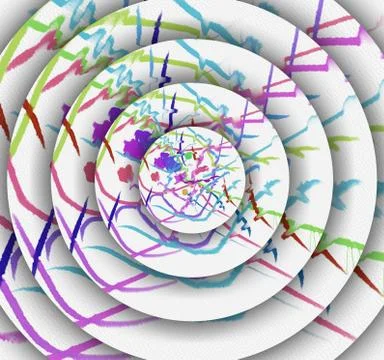 Fractal background. Abstract design pattern. Multicolored mixed painting art. Stock Illustration