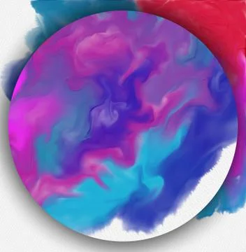 Fractal background. Abstract design pattern. Multicolored mixed painting art. Illustrazione stock