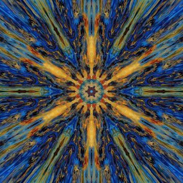 Fractal background. Abstract design pattern. Multicolored mixed painting art. Illustrazione stock