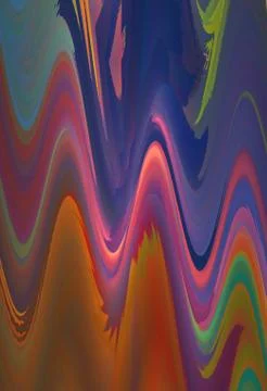 Fractal background. Abstract design pattern. Multicolored mixed painting art. Stock Illustration