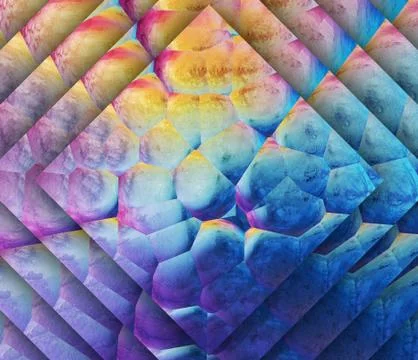 Fractal background. Abstract design pattern. Multicolored mixed painting art. Stock Illustration