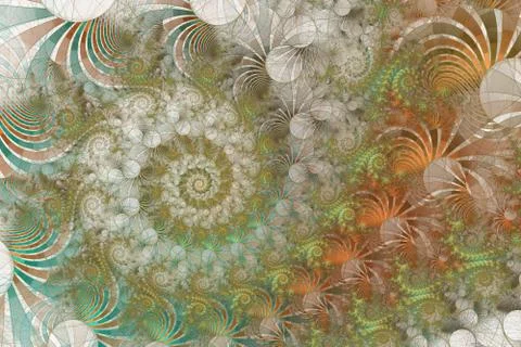 Fractal background forming spiral patterns on background Stock Illustration