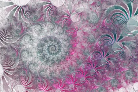 Fractal background forming spiral patterns on background Illustrazione stock