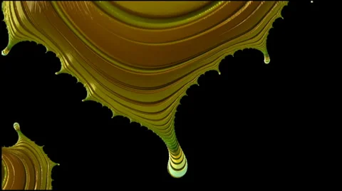 Fractal Background Loop: Eternal Metallic Drip Stock Footage 39910344