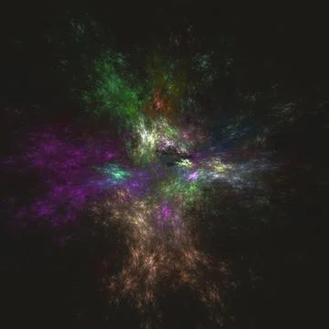 Fractal background, outer space, starry dark sky pattern Stock Illustration