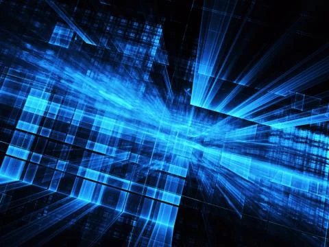 Fractal background for use in creativity and design projects. Technological f Ilustración de archivo