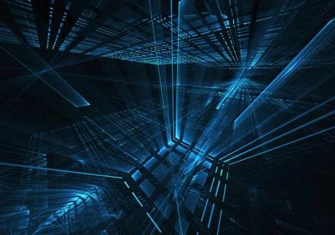 Fractal background for use in creativity and design projects. Technological f Ilustración de archivo