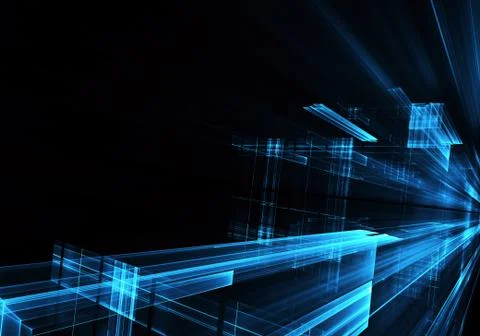 Fractal background for use in creativity and design projects. Technological f Stock Illustration