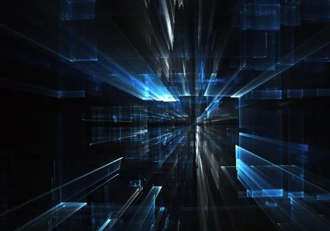 Fractal background for use in creativity and design projects. Technological f Stock Illustration