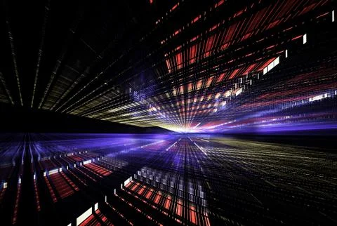 Fractal background for use in creativity and design projects. Technological f Ilustración de archivo