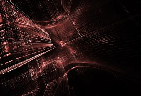 Fractal background for use in creativity and design projects. Technological f Ilustración de archivo