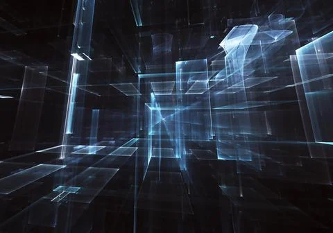 Fractal background for use in creativity and design projects. Technological f Stock Illustration