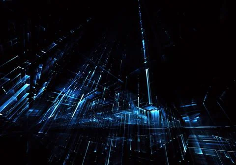 Fractal background for use in creativity and design projects. Technological f Stock Illustration