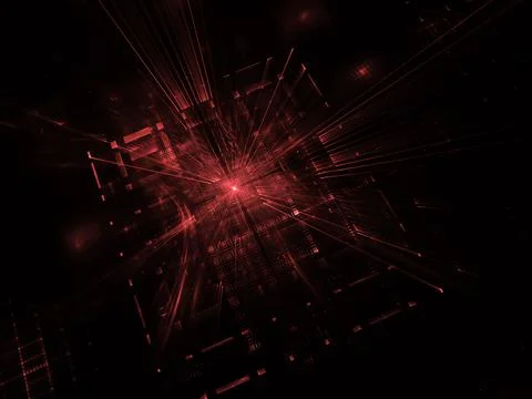 Fractal background for use in creativity and design projects. Technological f Stock Illustration