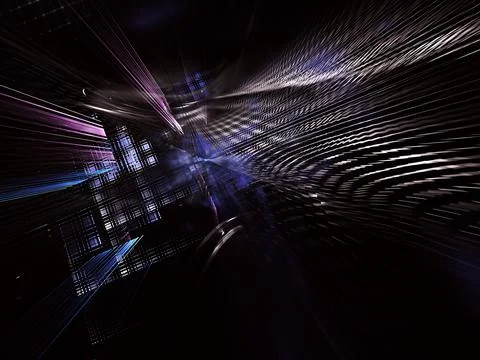 Fractal background for use in creativity and design projects. Technological f Ilustración de archivo