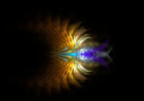 Fractal bird graphic Stock Illustration