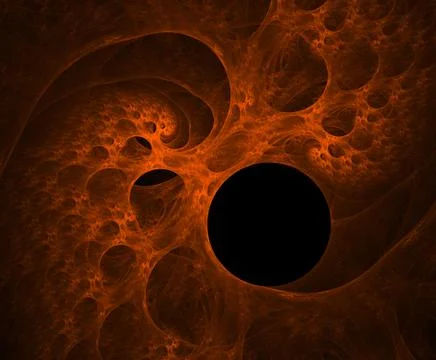 Fractal on black Stock Illustration