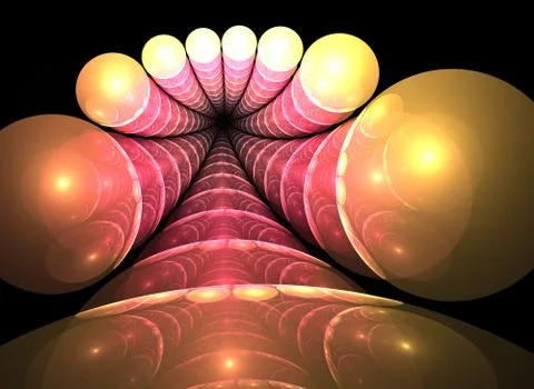 Fractal on black Stock Illustration