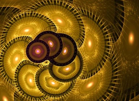 Fractal on black Stock Illustration