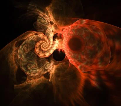 Fractal on black Stock Illustration