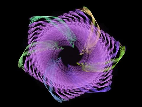 Fractal on black Stock Illustration