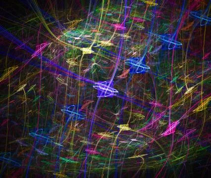 Fractal on black Stock Illustration