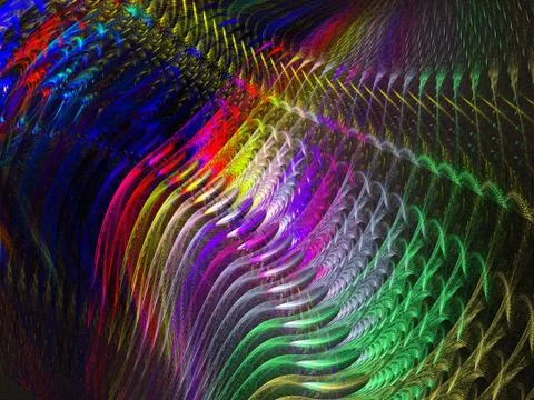 Fractal on black Stock Illustration