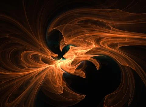 Fractal on black Stock Illustration