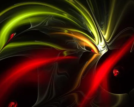 Fractal on black Stock Illustration