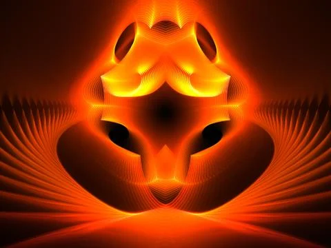 Fractal on black Stock Illustration