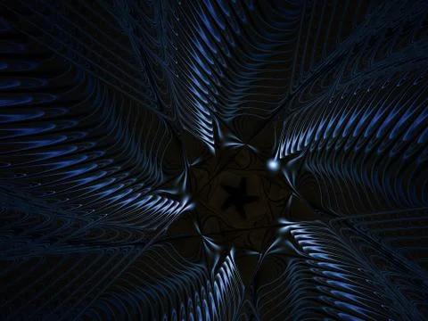 Fractal on black Stock Illustration