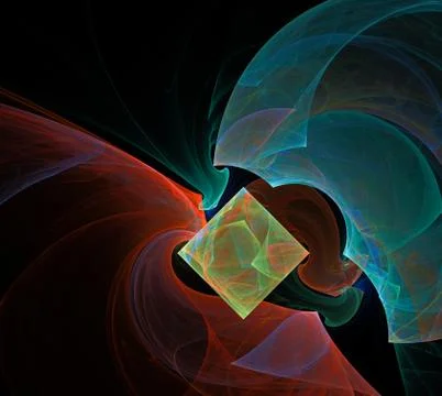 Fractal on black Stock Illustration