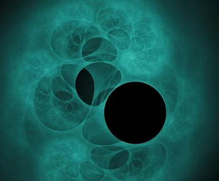 Fractal on black Stock Illustration