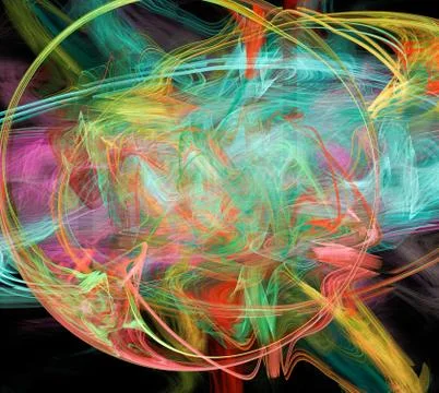 Fractal on black Stock Illustration