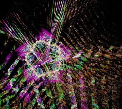 Fractal on black Stock Illustration