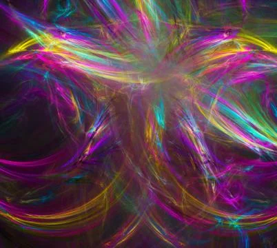 Fractal on black Stock Illustration