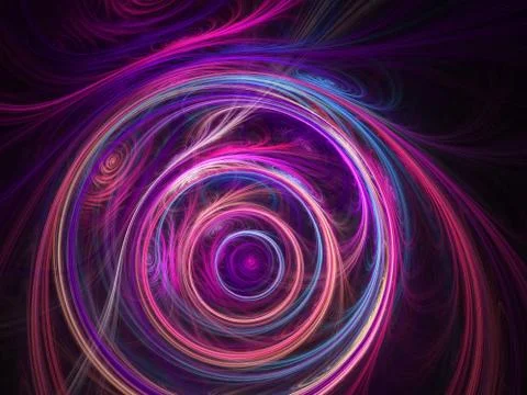 Fractal on black Stock Illustration