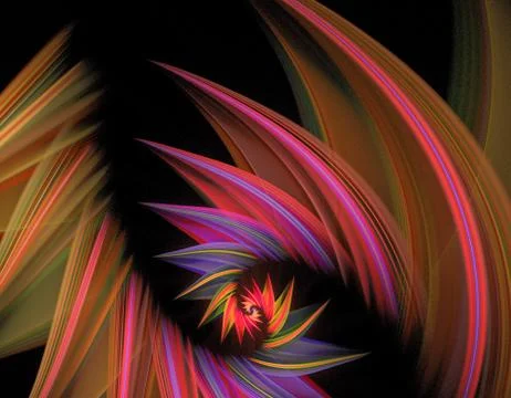 Fractal on black Stock Illustration