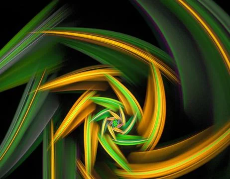 Fractal on black Stock Illustration