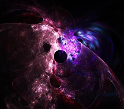 Fractal on black Stock Illustration