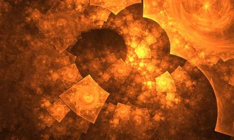 Fractal on black Stock Illustration