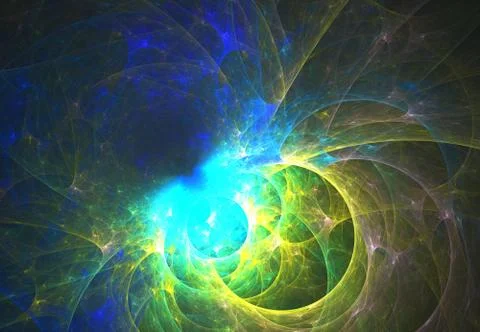 Fractal on black Stock Illustration