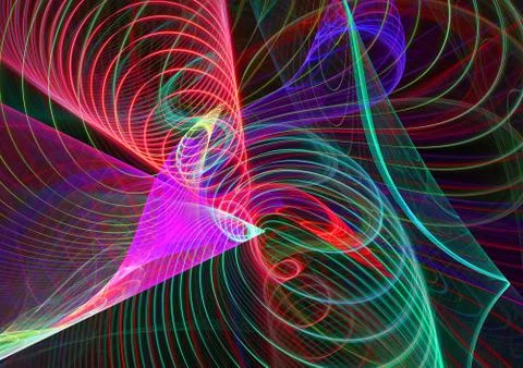 Fractal on black Stock Illustration