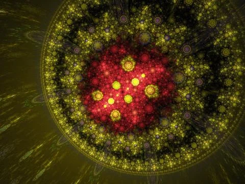 Fractal on black Stock Illustration