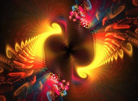 Fractal on black Stock Illustration