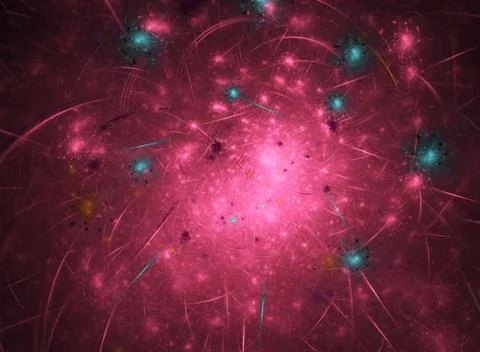 Fractal on black Stock Illustration