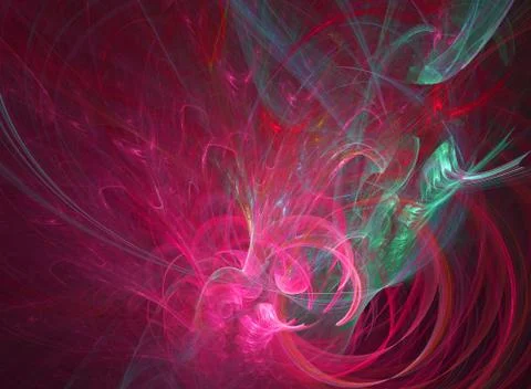 Fractal on black Stock Illustration