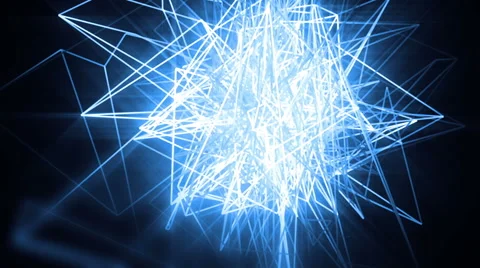 Fractal blue background with lines. Stock-Footage 65432486