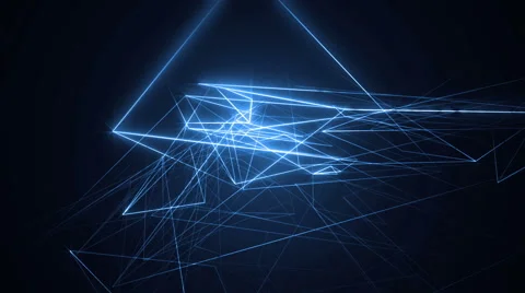 Fractal blue background with lines. 스톡 동영상 65433411